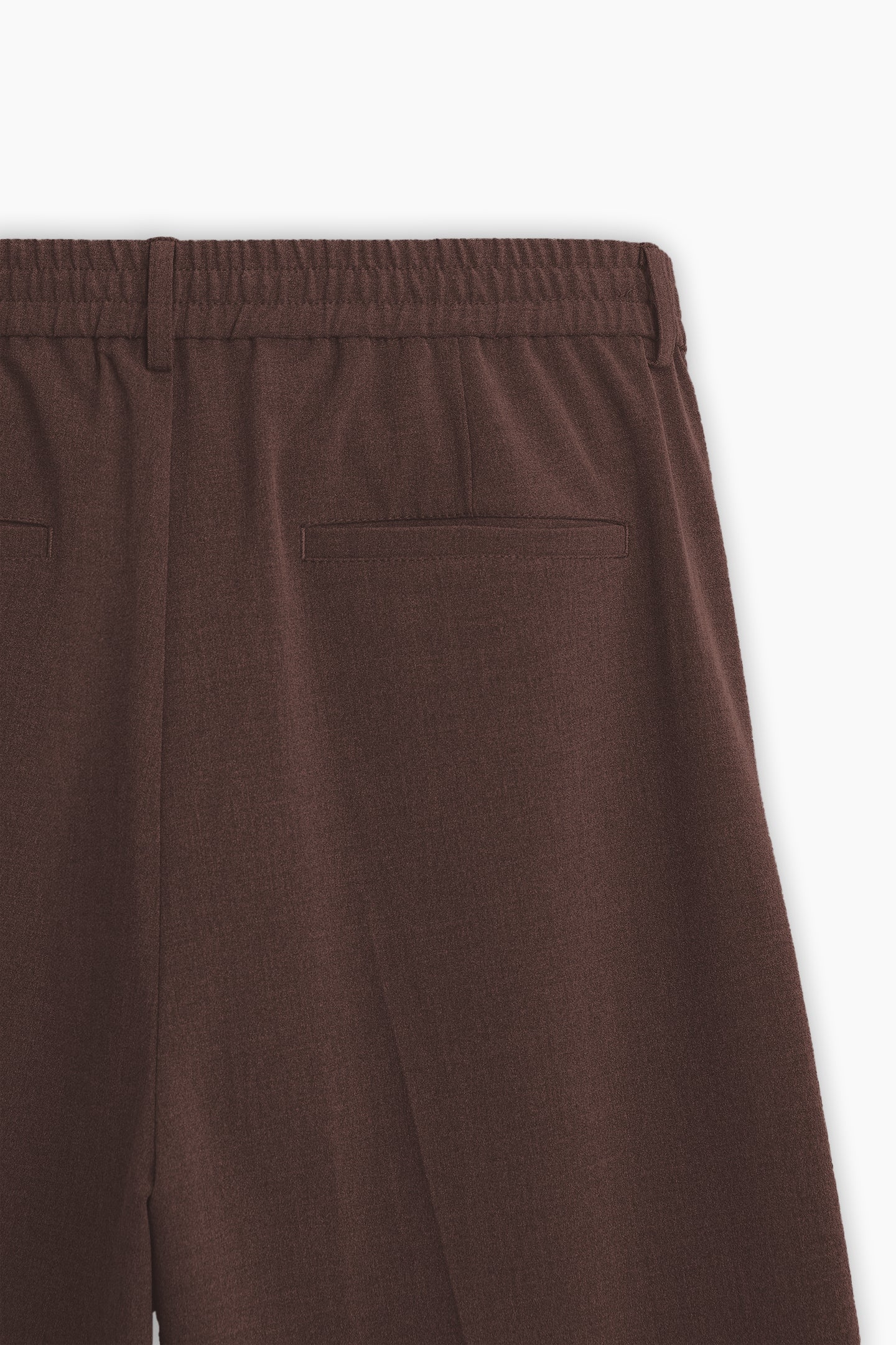 Brown Loose-Fit Pleated Trousers