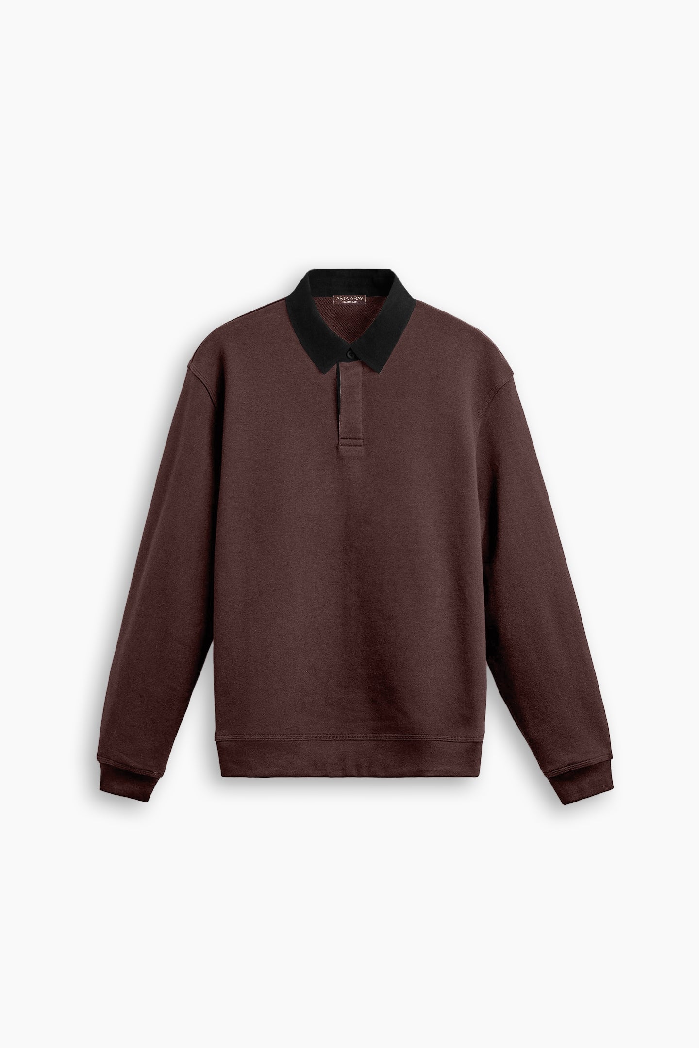 Brown & Black Contrast Polo Shirt