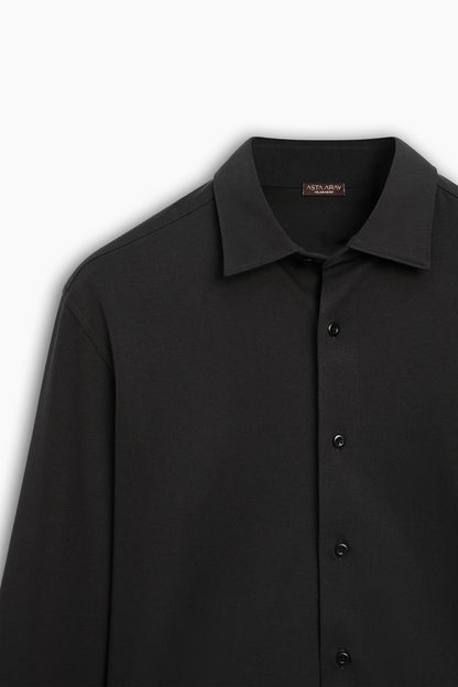 Classic Black Collared Shirt
