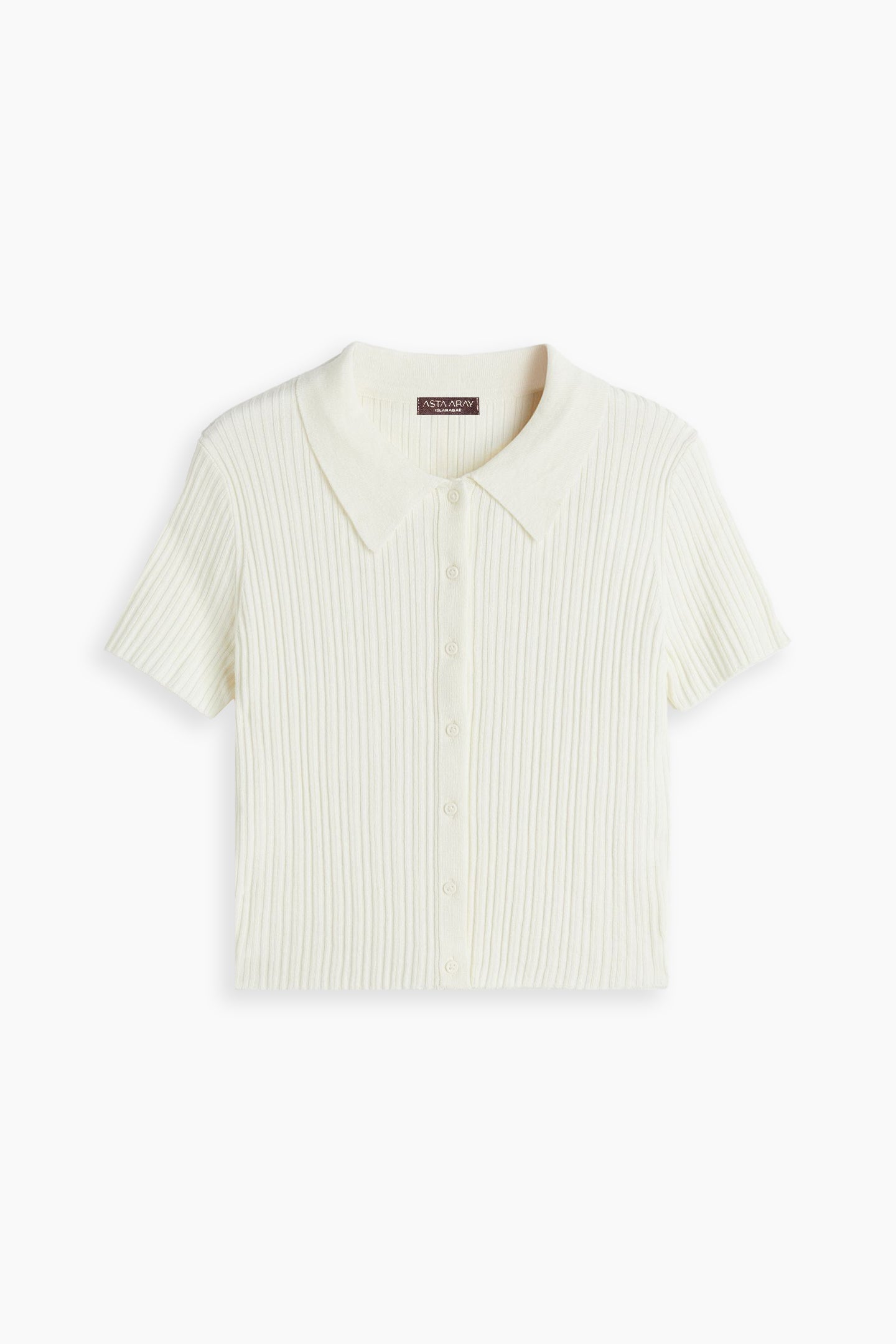Collared Ribbed Top