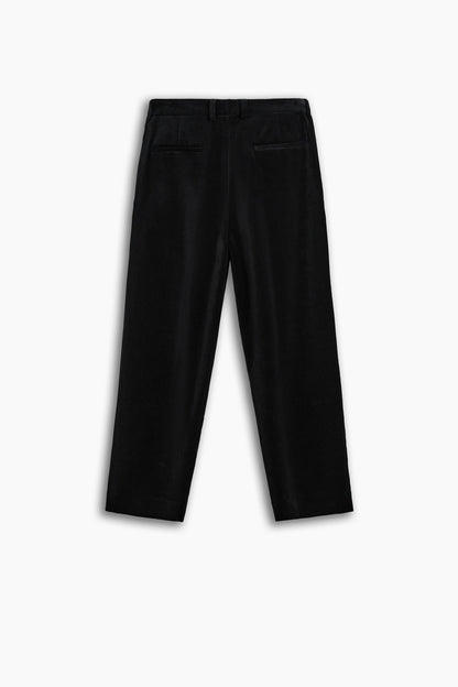 Cotton Velvet Pleated Trousers