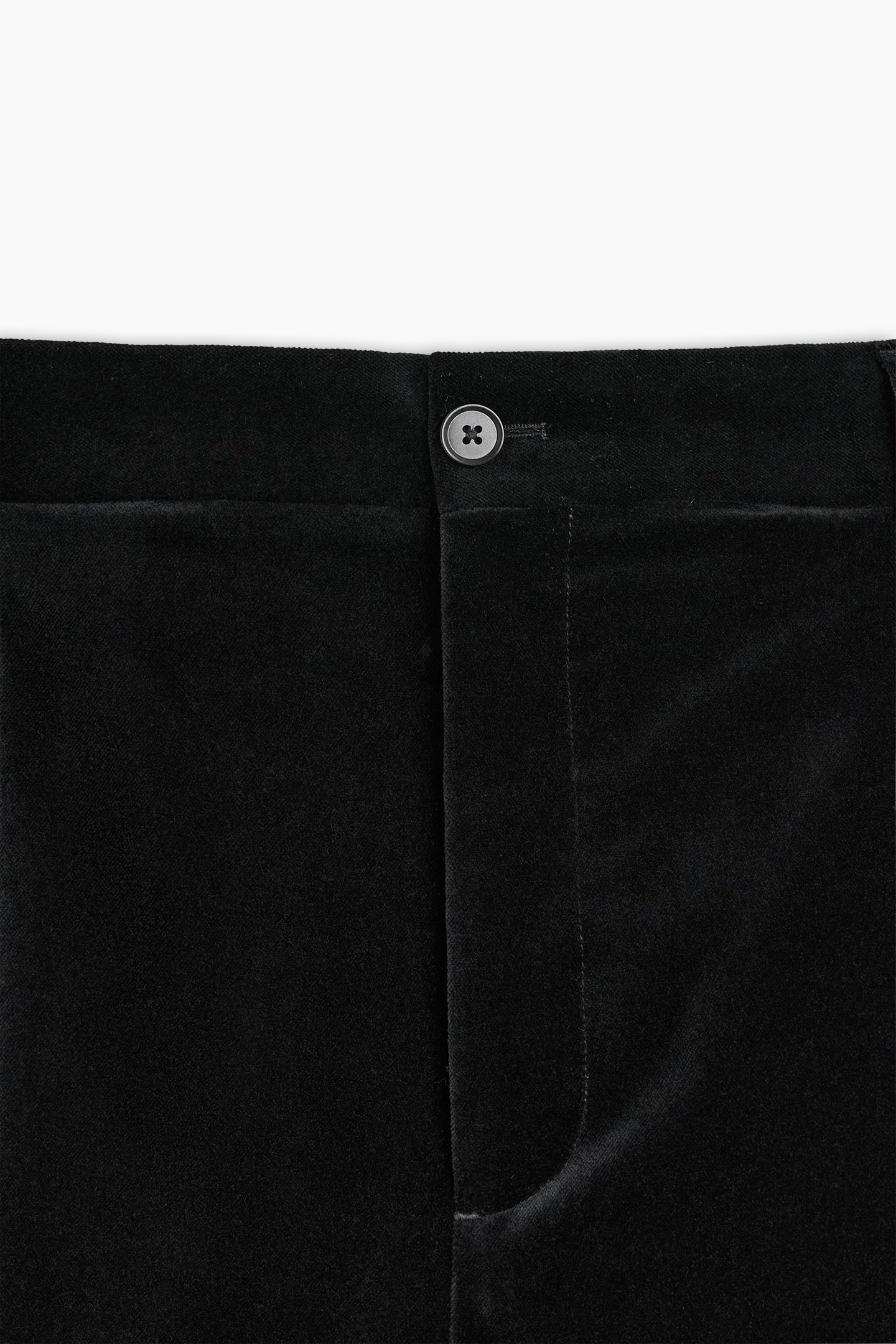 Cotton Velvet Pleated Trousers