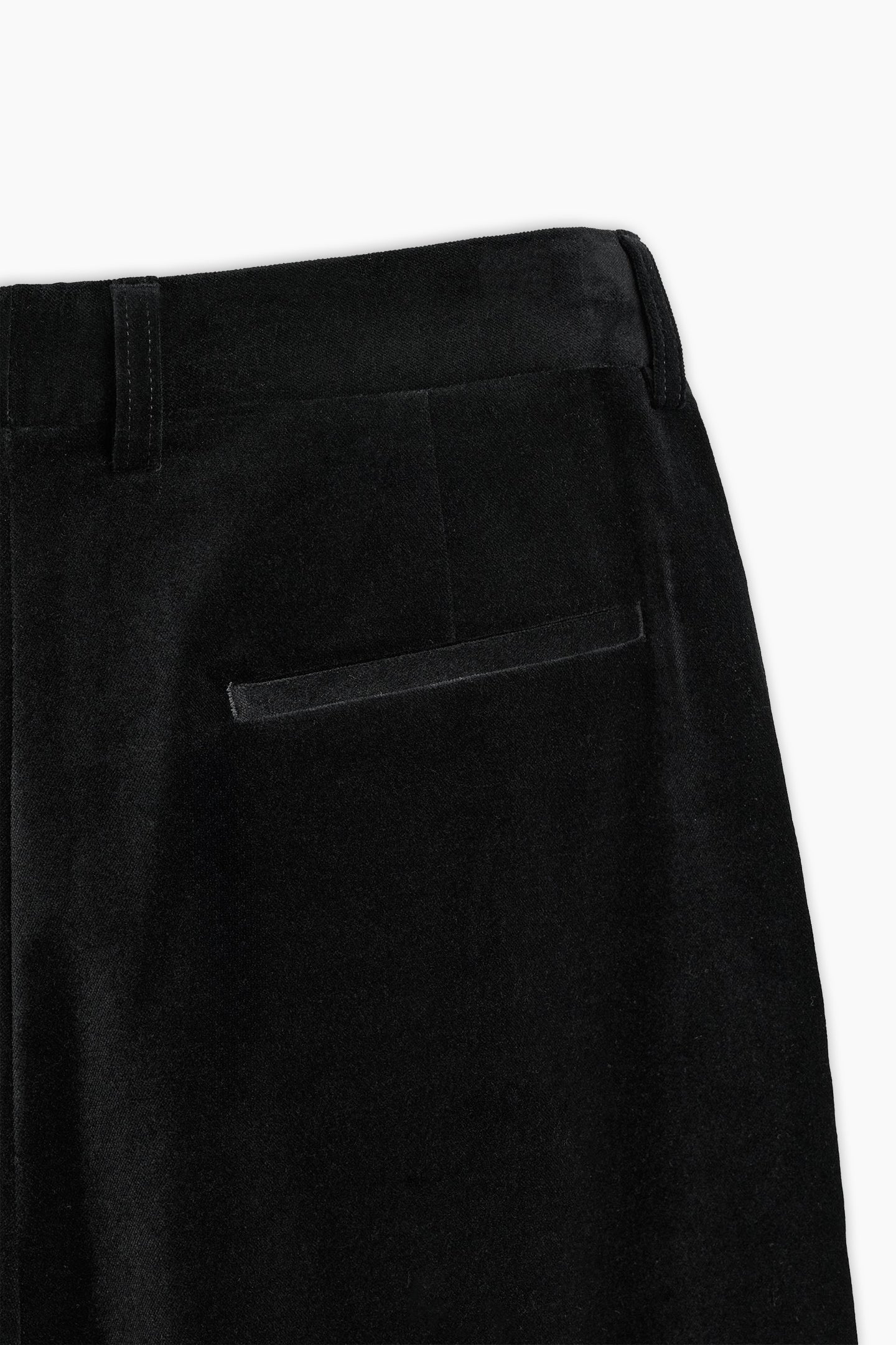 Cotton Velvet Pleated Trousers