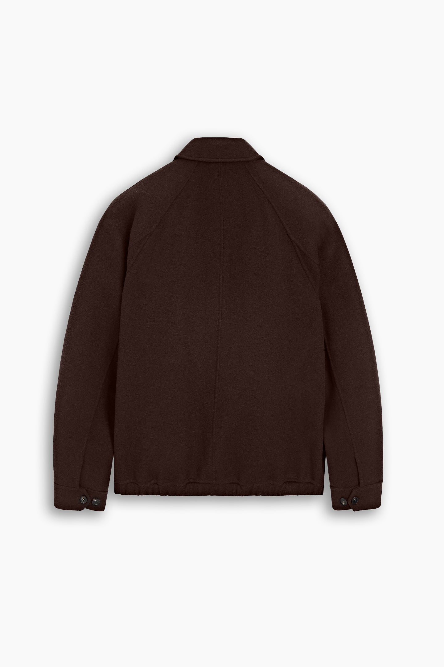 Dark Brown Plain Wool Jacket