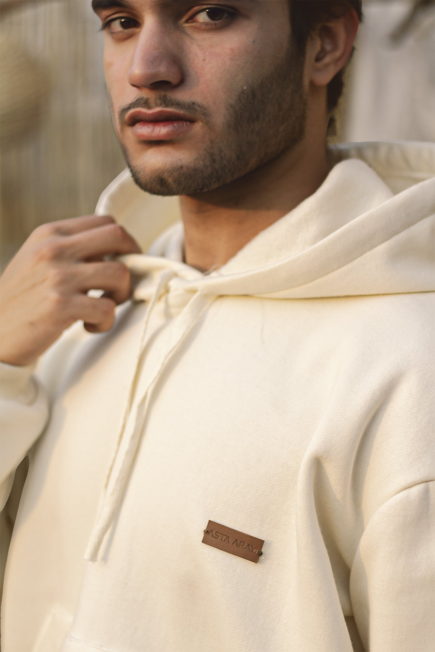 Bej Kapşonlu Sweatshirt