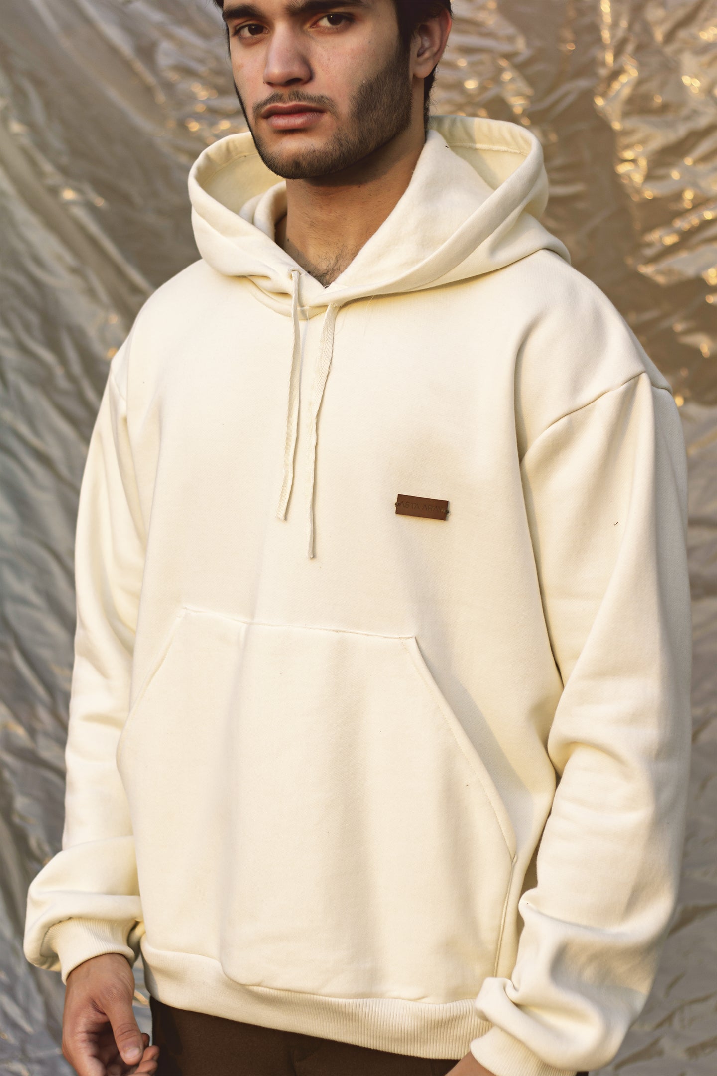 Bej Kapşonlu Sweatshirt