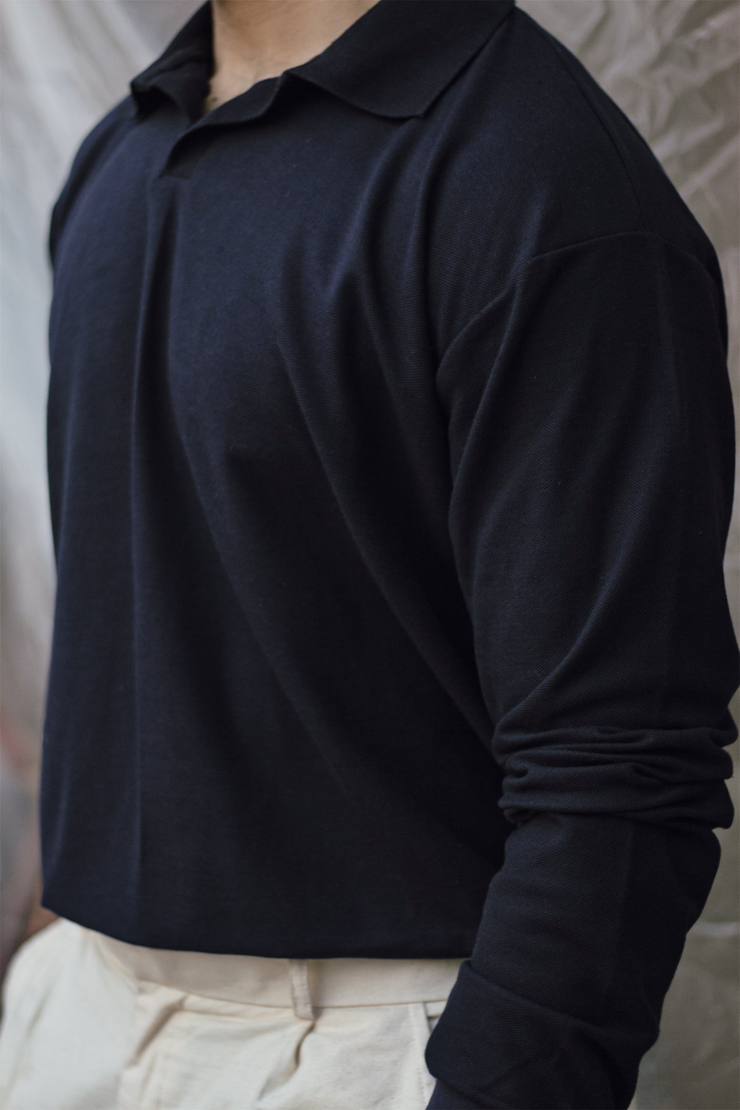 Textured Navy Blue Shirt