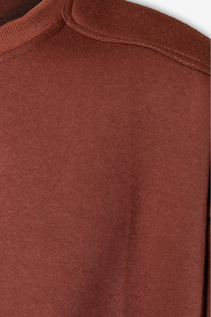 Brown Shoulder Detail Sweatshirt