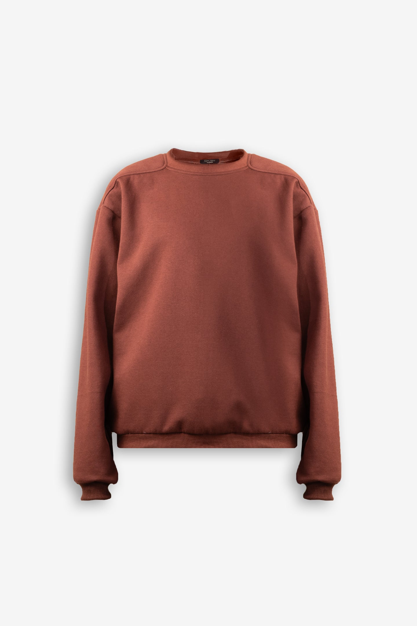 Brown Shoulder Detail Sweatshirt