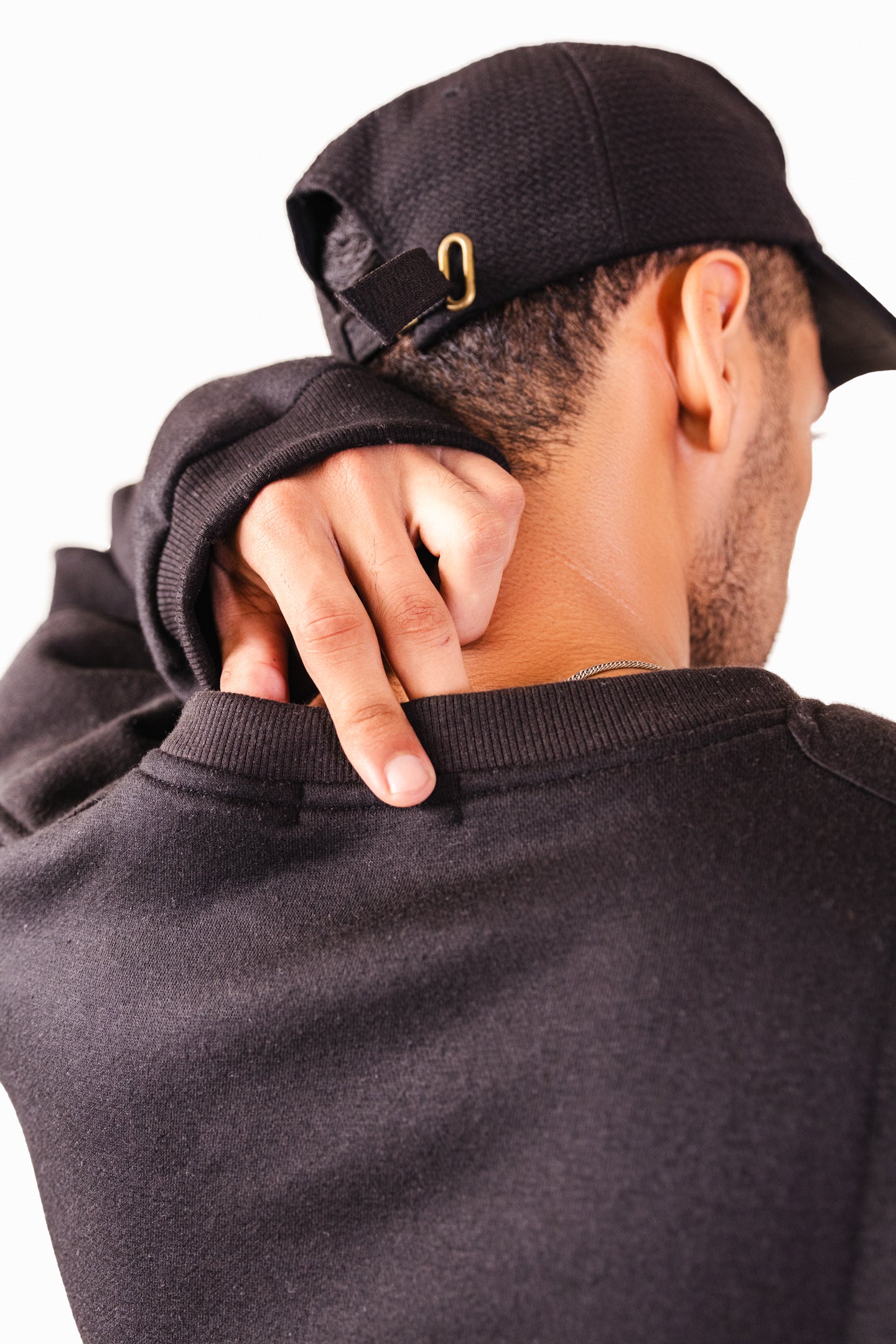 Shoulder Patch Black Sweatshirt