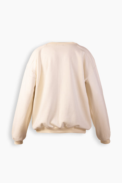 Detailed Beige Sweatshirt