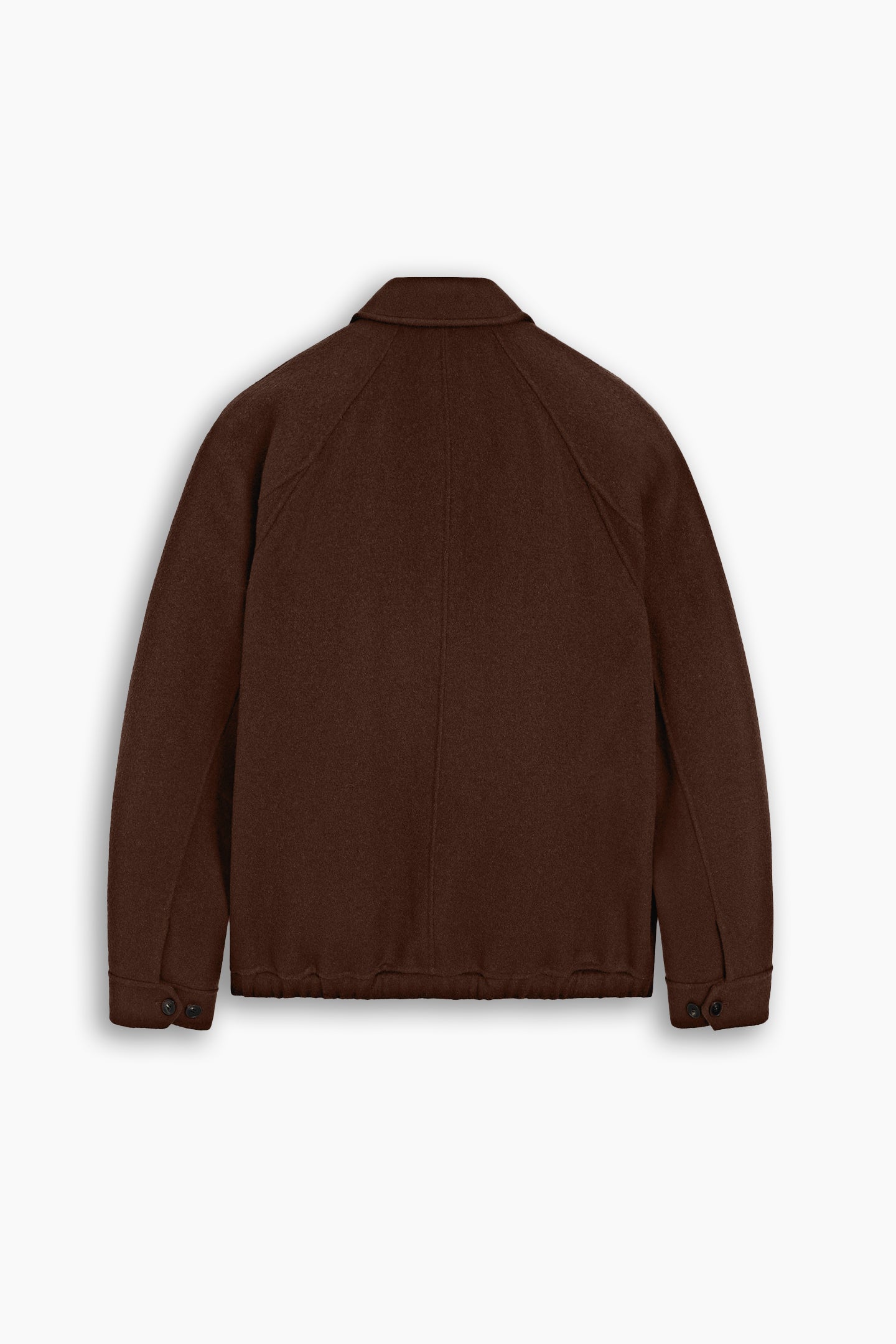 Brown Plain Wool Jacket