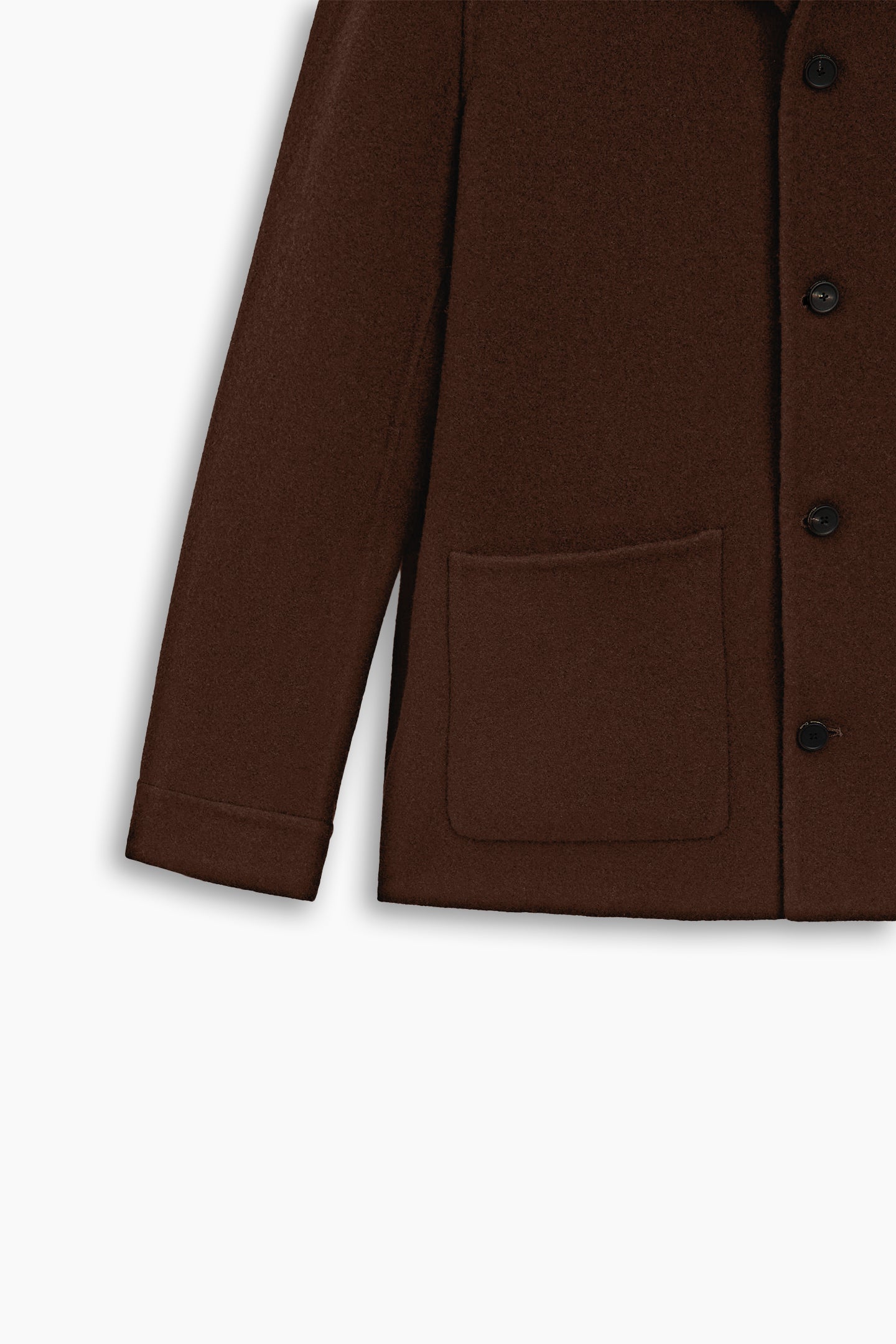 Brown Wool Jacket with Pockets