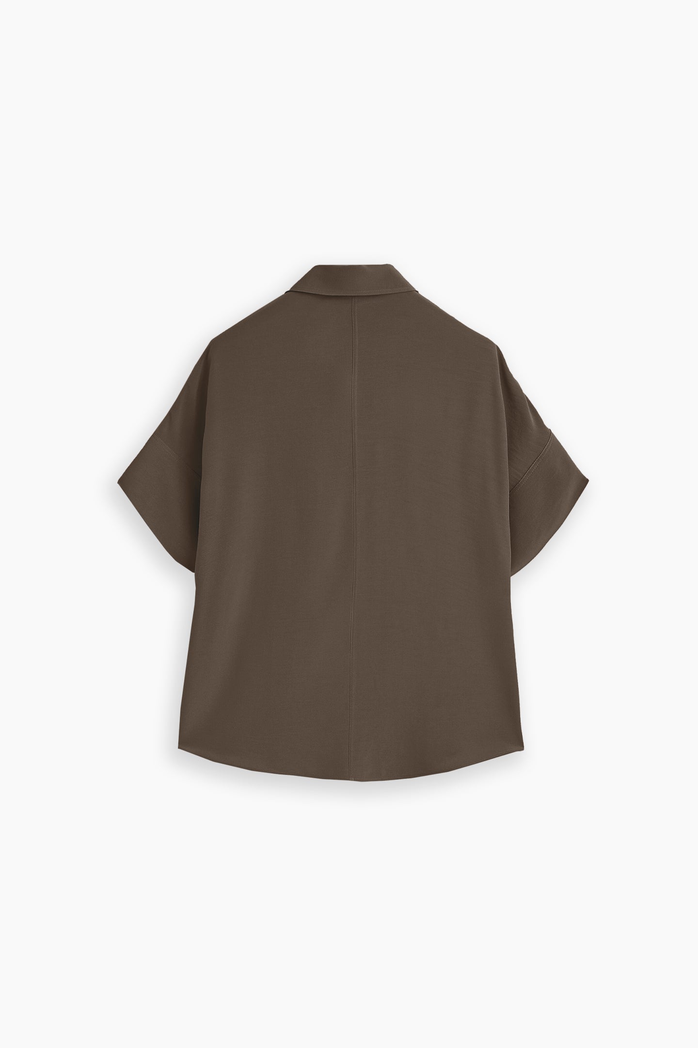 Wood Brown Relaxed Fit Collared Shirt
