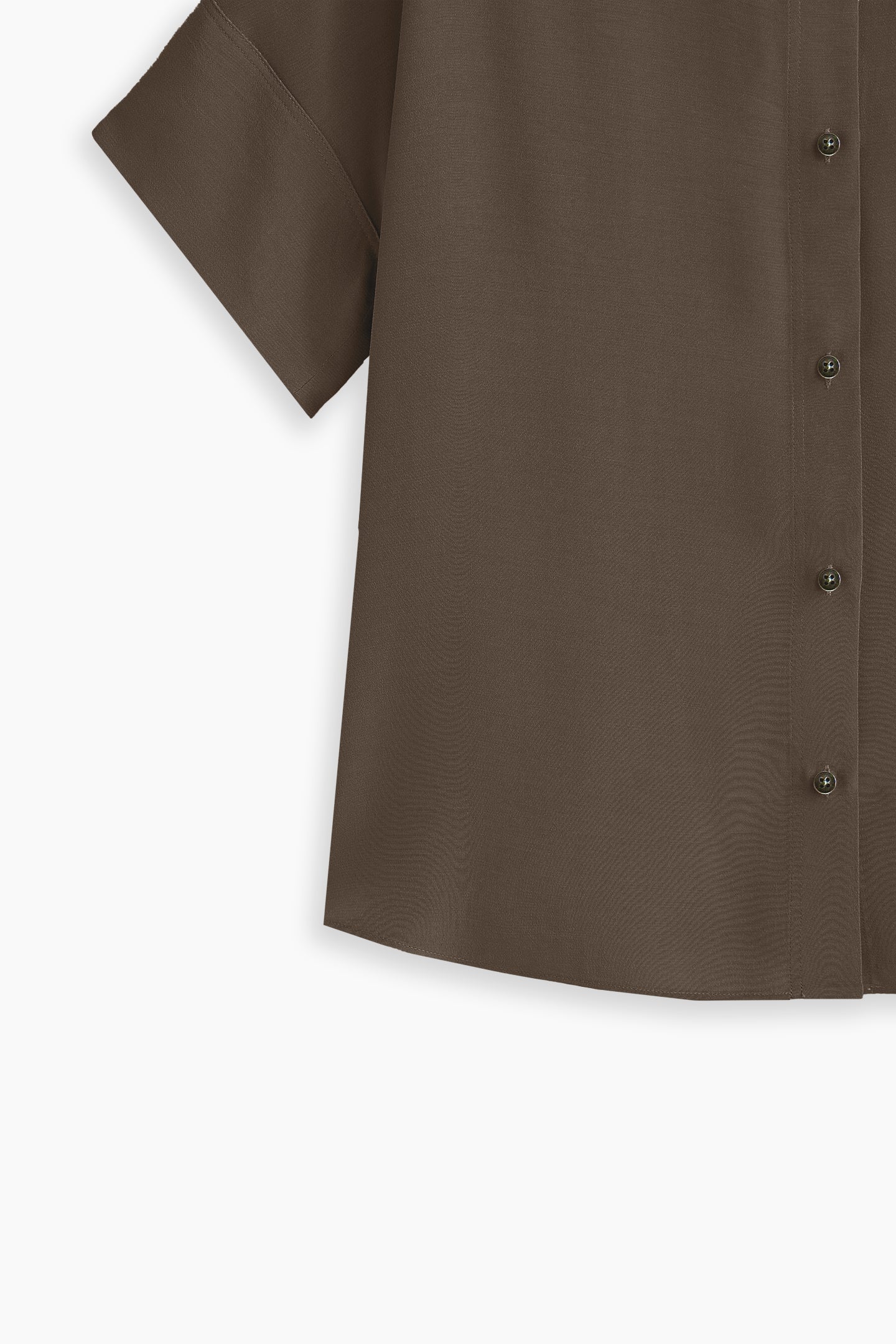 Wood Brown Relaxed Fit Collared Shirt