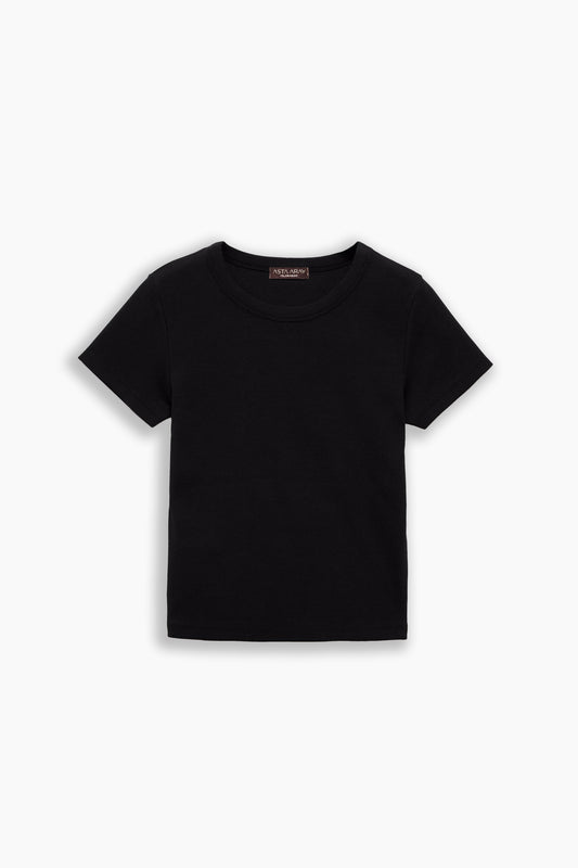 Cropped Ribbed T-Shirt