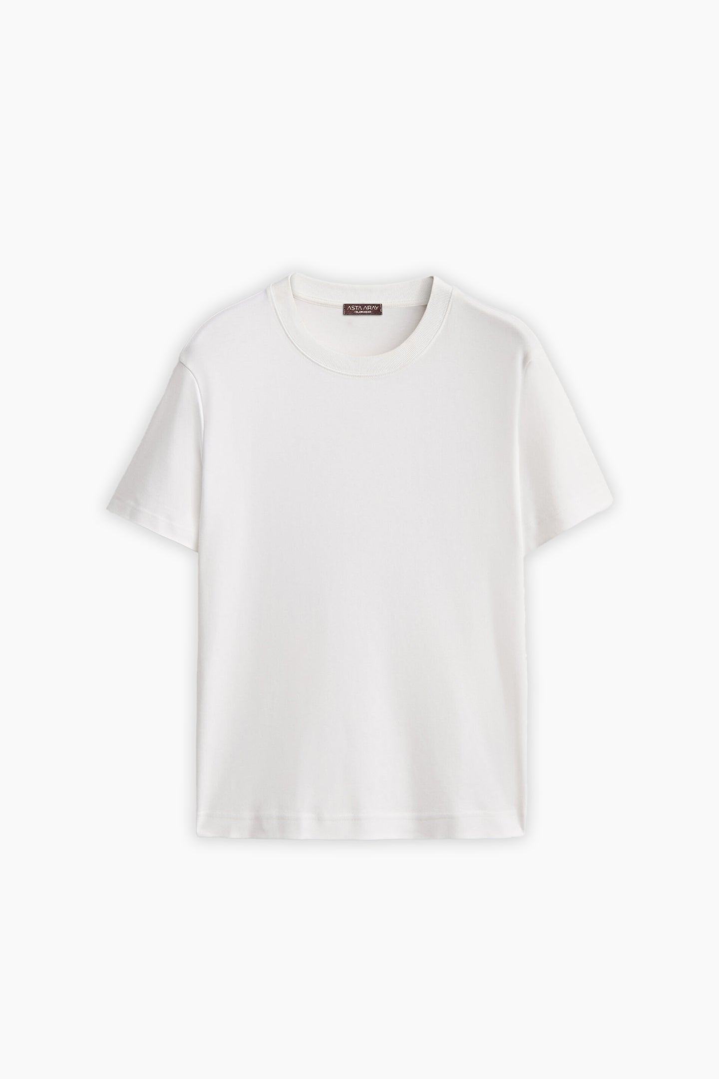 White Round Neck Half Sleeves