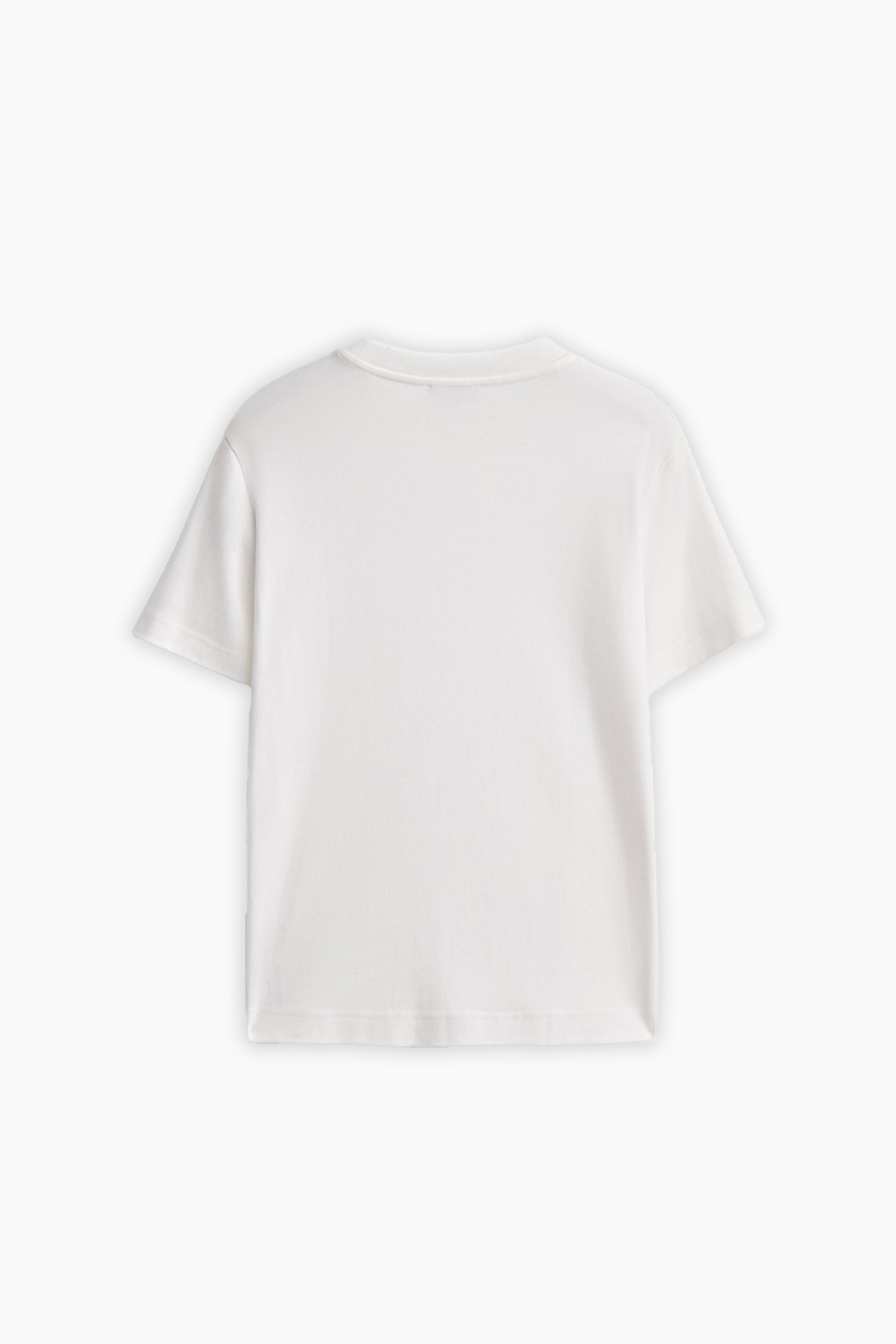 White Round Neck Half Sleeves