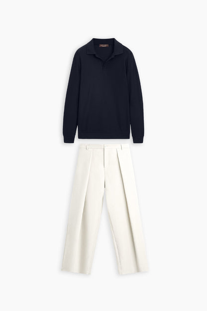 Navy Blue & Beige S&T