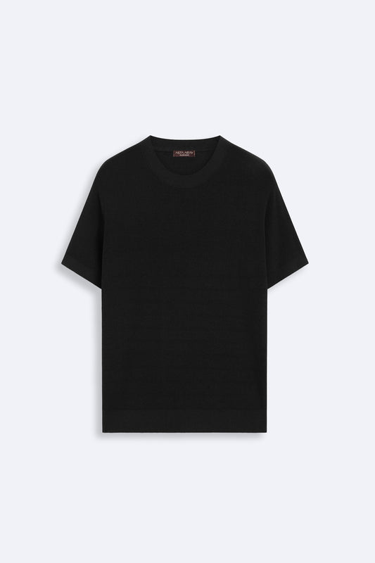 Black Textured T-Shirt