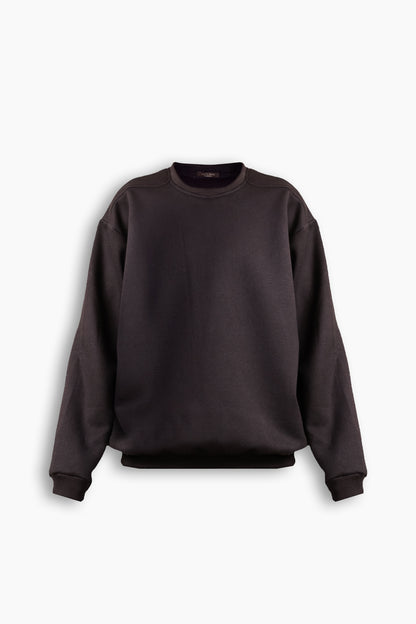 Shoulder Patch Black Sweatshirt
