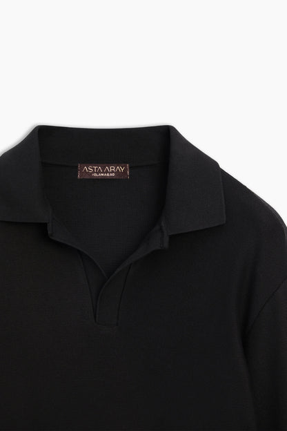 Textured Black Shirt