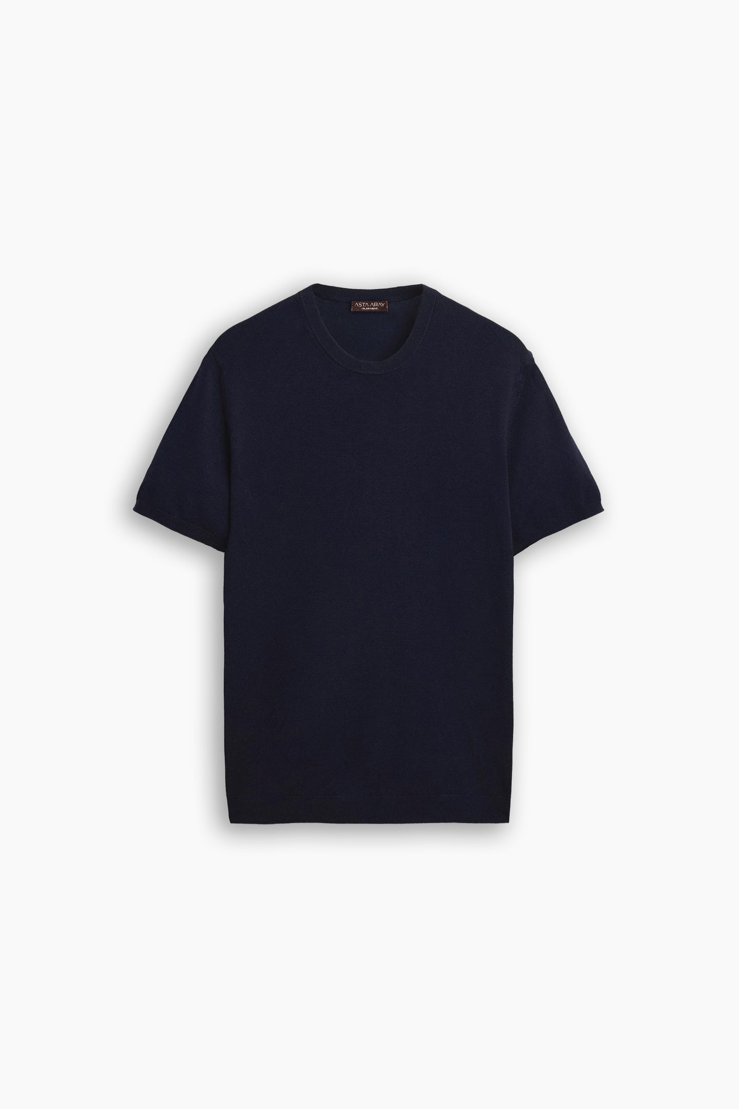 Navy Knit T-Shirt