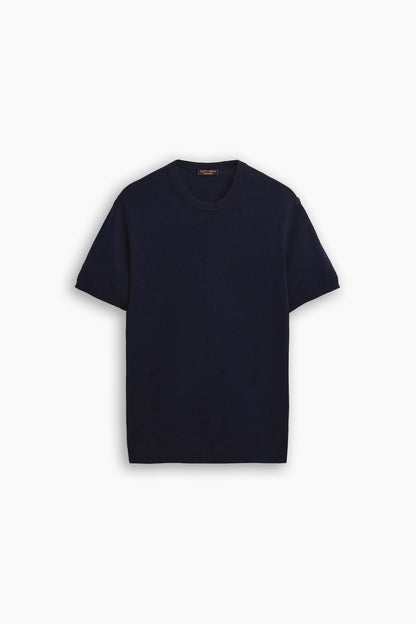 Navy Knit T-Shirt