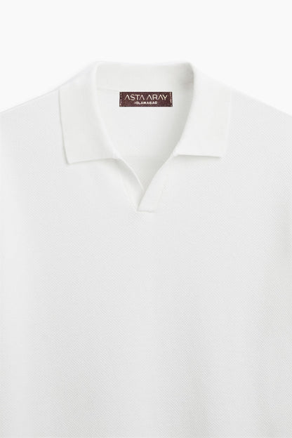 White Polo & Navy Blue Set
