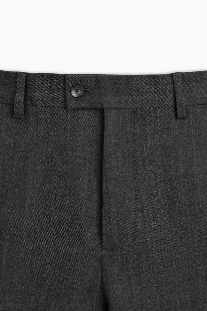Wool Twill Suit Fit Trousers